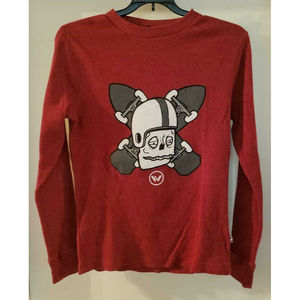 Shaun White Built To Survive The Unusual Long Sleeve Skull Skater Shirt XL Youth